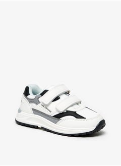 Boys' Colourblock Sports Shoes With Hook And Loop Closure