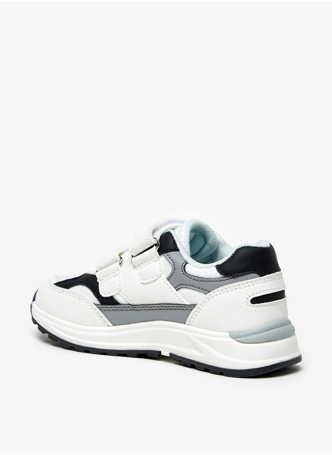 Lee Cooper - Boys' Colourblock Sports Shoes With Hook And Loop Closure - Image 1