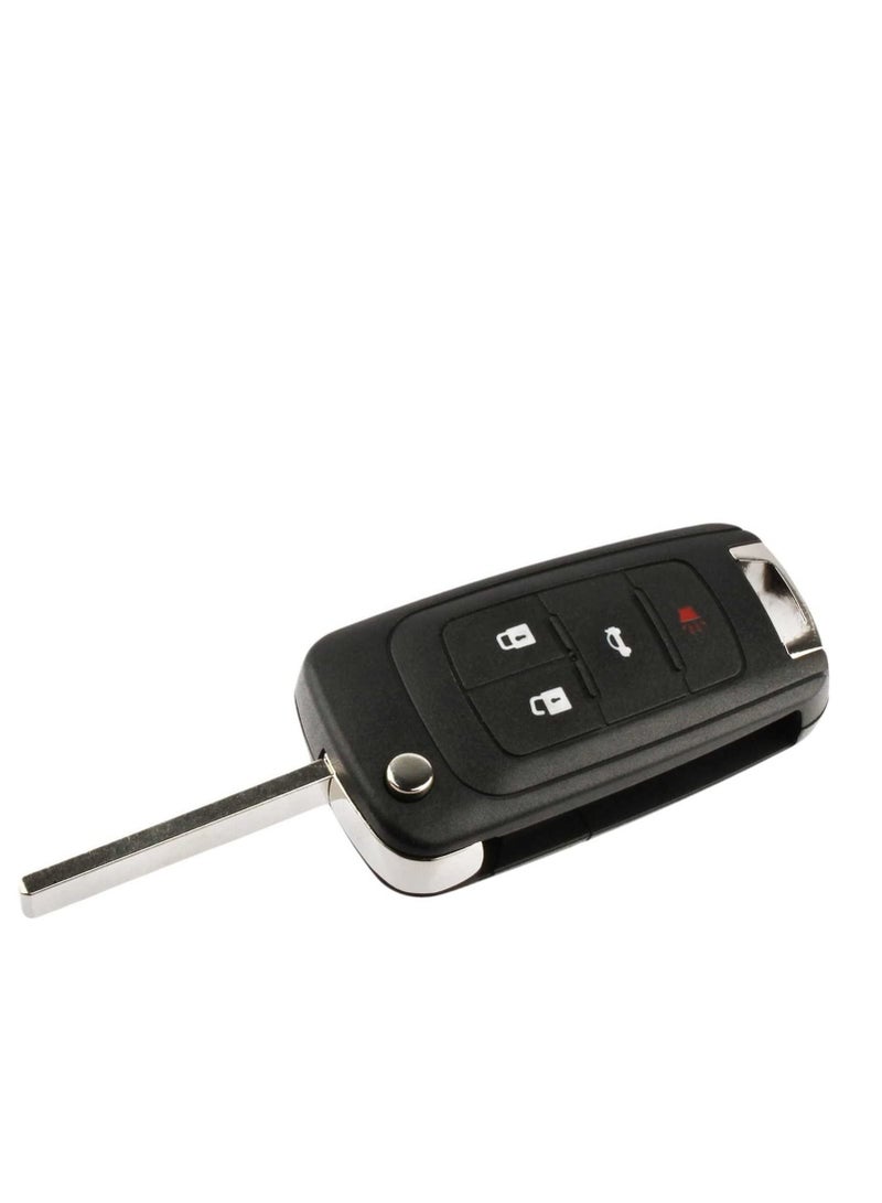 althiqahkey غطاء مفتاح السيارة لجهاز التحكم عن بعد لجيمس شيفروليه شيفي إكوينوكس سونيك تراكسي تيرين 4 أزرار مفتاح غير مقصوص قابل للطي دخول بدون مفتاح غطاء بديل - Image 1