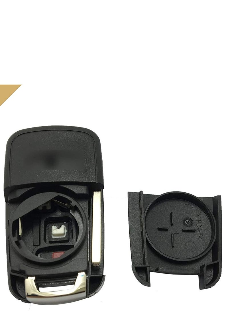 althiqahkey غطاء مفتاح السيارة لجهاز التحكم عن بعد لجيمس شيفروليه شيفي إكوينوكس سونيك تراكسي تيرين 4 أزرار مفتاح غير مقصوص قابل للطي دخول بدون مفتاح غطاء بديل - Image 3