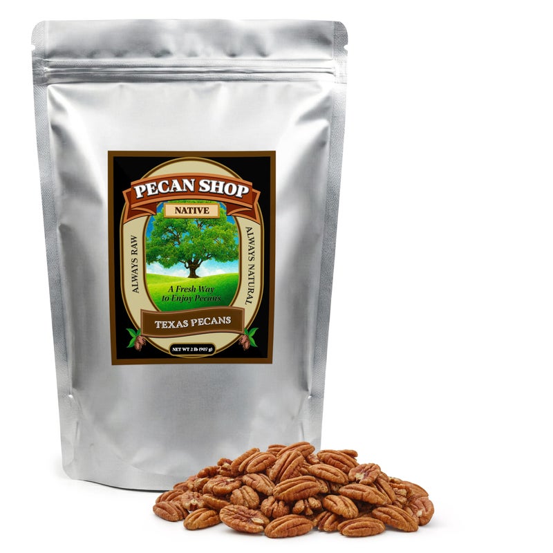 Pecan Shop Raw Unpasteurized Shelled Texas Native Pecans WildHarvested and Tested PesticideFree Pecan Halves in OxygenBarrier Bag for Peak Freshness  2 lb - Image 3