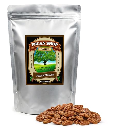 Pecan Shop Raw Unpasteurized Shelled Texas Native Pecans WildHarvested and Tested PesticideFree Pecan Halves in OxygenBarrier Bag for Peak Freshness  2 lb - Image 1