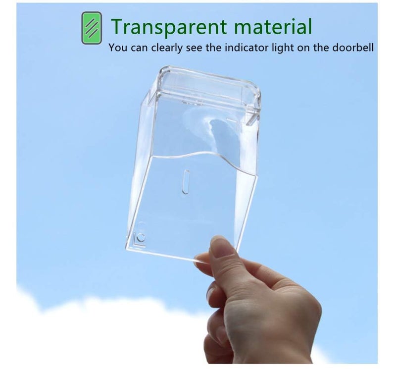 Zbdroxygen Waterproof Switch Box for Outdoor, Transparent Door Bell Cover for Rain Protection, Weatherproof Door Bell Switch Cover for Rain, Snow and Dust, Suitable for Apartments and Homes - Image 5