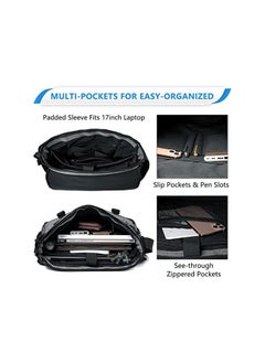 erorex Messenger Bag for Men, Fashion 15-17in Laptop Crossbody Shoulder Bag Water Resistant Satchel Briefcase for Women, Work, School  - Image 2