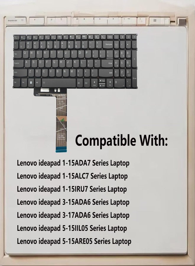 WWGTMC Replacement Keyboard for Lenovo ideapad 1-15IAU7 1-15IGL7 1-15IJL7 1-15IRU7 1-15ALC7 1-15AMN7 1-15ADA7,3-15ITL6 3-15ADA6 3-15ALC6,5-15ITL05 5-15IIL05 5-15ARE05 15ALC05 Series Laptop - Image 2