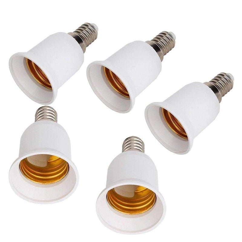 Sister A E14 to E27 Base Screw Light Lamp Bulb Holder Adapter Socket Converter 5PCS - Image 1