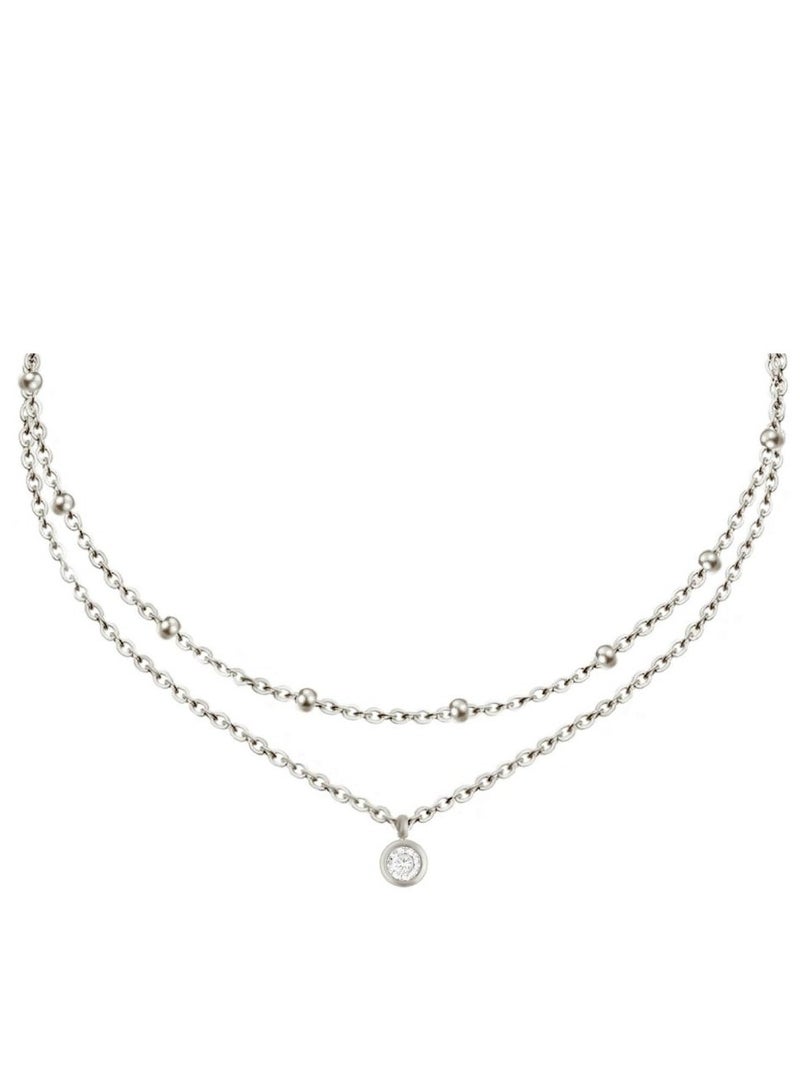 Alissa Women’s Silver Stainless Steel Anklet with Beads – Adjustable, Tarnish-Free Durable Foot Jewelry for Daily & Party Wear - Image 2