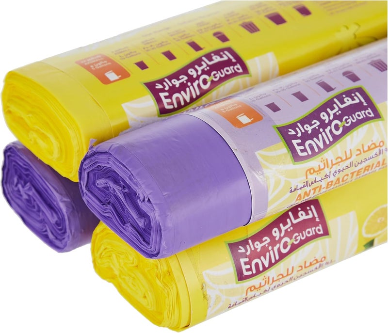 Enviro Guard Scented Garbage Bags, Pack of 4, 46 x 52 CM, 30pcs, 5 Gallons, Lavender and Lemon - Image 5