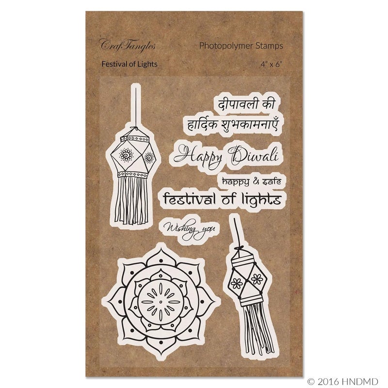 CrafTangles Photopolymer Stamps Festival of Lights
