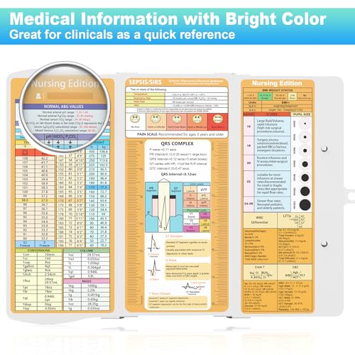 Cooperwin Clipboards Nursing Clipboard Trifold Foldable, 3 Layers Aluminum Nurse Clipboards with Nursing Edition Cheat Sheets Folding Pocket Size for Students, Nurses and Doctors (Light G) - Image 5