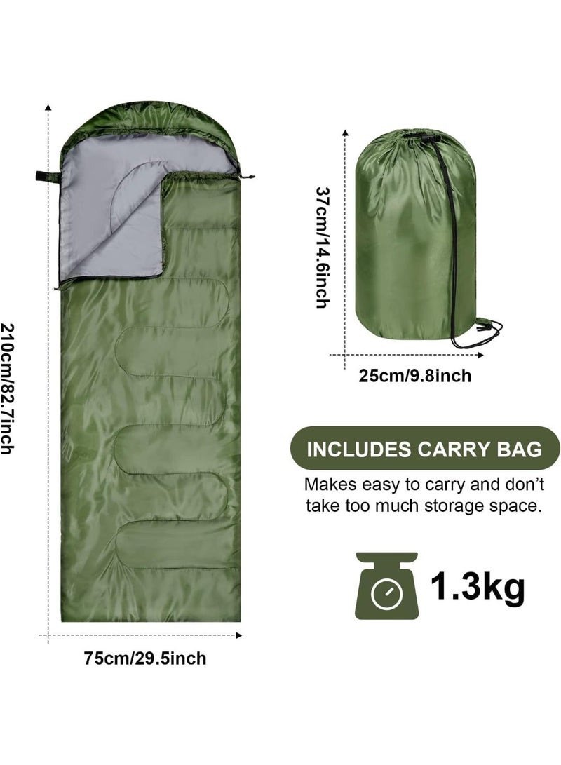MostNow Camping Sleeping Bag, Lightweight Packable Waterproof Camping Gear Equipment to Keep Warm for Spring Summer Fall Indoor Outdoor Backpacking Hiking Travel (Blue) - Image 4