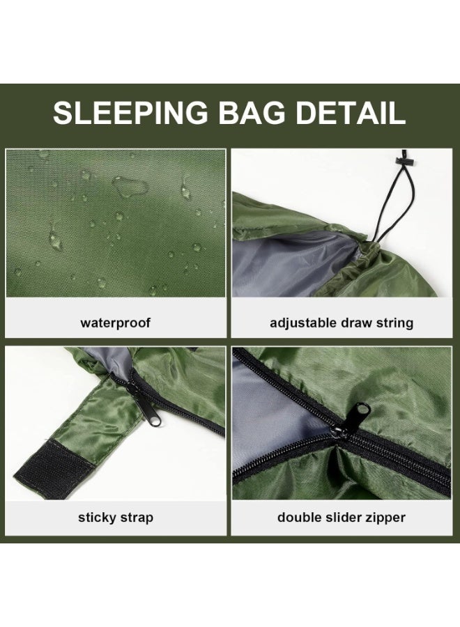 MostNow Camping Sleeping Bag, Lightweight Packable Waterproof Camping Gear Equipment to Keep Warm for Spring Summer Fall Indoor Outdoor Backpacking Hiking Travel (Blue) - Image 5