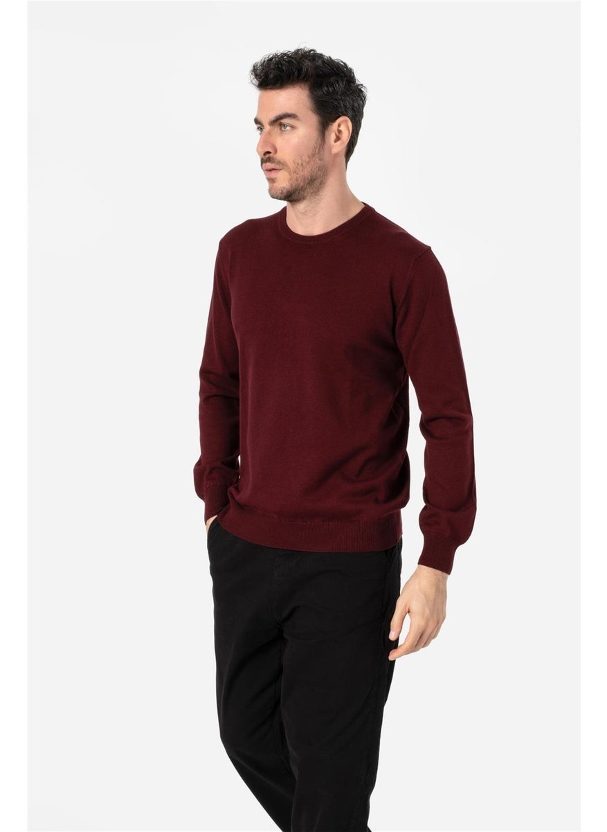 Men's Standard Pattern Crew Neck Basic Knitwear Sweater Custer Claret Red B05.242.539 - pzsku/Z755805F67880E2EB3C48Z/45/_/1740652071/6a3150d1-622d-43ec-92ee-ce4abf580861