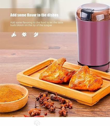 Qrex Portable Electric Coffee Spice Grinder Small Mill Food Powder Grinder Machine Electric Stainless Steel Herbs Spices Nuts Grain Grinder - Image 4