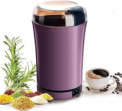 Qrex Portable Electric Coffee Spice Grinder Small Mill Food Powder Grinder Machine Electric Stainless Steel Herbs Spices Nuts Grain Grinder - Image 1