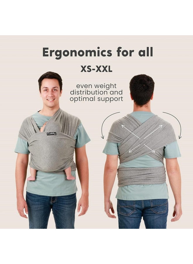 Cuddle Bug CuddleBug Hands-Free Baby Carrier - Soft & Stretchy Wrap - Newborn to Toddler 7-35 lbs - One-Size-Fits-All Hip-Healthy Holder (Gray) - Image 5