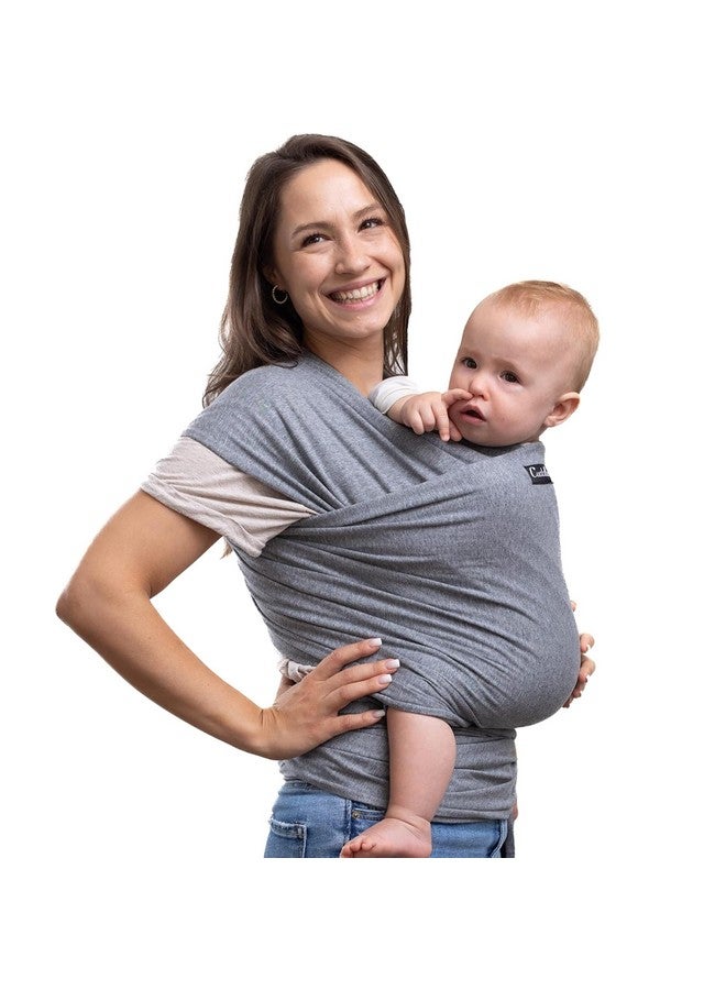 Cuddle Bug CuddleBug Hands-Free Baby Carrier - Soft & Stretchy Wrap - Newborn to Toddler 7-35 lbs - One-Size-Fits-All Hip-Healthy Holder (Gray) - Image 1