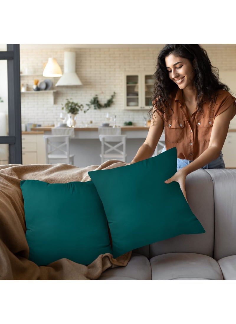 Utopia Bedding Utopia Bedding Throw Pillows Insert (Pack of 2  Dark Teal) - 16 x 16 Inches Bed and Couch Pillows - Indoor Decorative Pillows  - Image 4