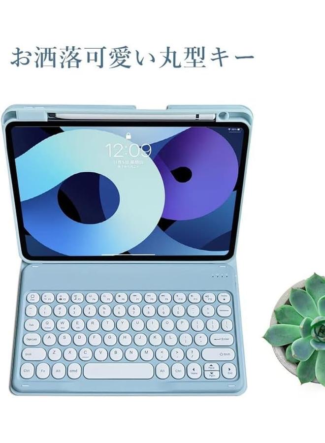 erorex Keyboard Case Mouse For iPad Air 11 Inch M2 iPad Air 5Th 4Th Generation 10.9" iPad Pro 11 4Th 3Rd 2Nd 1St Generationround Keys Detachable Keyboard (Blue)  - Image 5