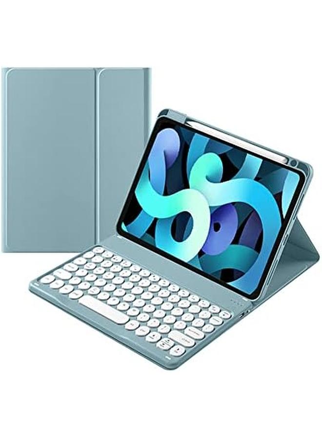 erorex Keyboard Case Mouse For iPad Air 11 Inch M2 iPad Air 5Th 4Th Generation 10.9" iPad Pro 11 4Th 3Rd 2Nd 1St Generationround Keys Detachable Keyboard (Blue)  - Image 2