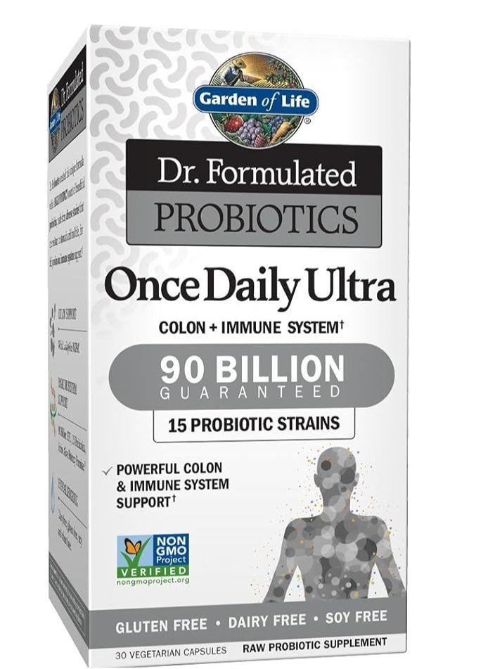 Garden of Life Dr. Formulated Probiotic Once Daily Ultra 90 Billion CFU 30 Veg Capsules  - Image 1