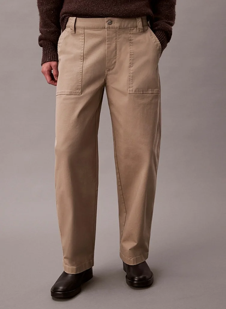 Calvin Klein Jeans  Barrel Utility Chino Trousers for Men | Best Price UAE