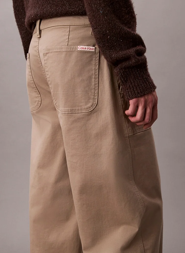 Calvin Klein Jeans  Barrel Utility Chino Trousers for Men | Best Price UAE