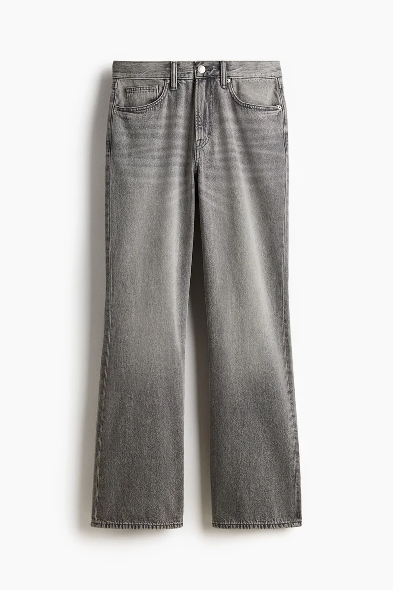 اتش اند ام جينز بخصر عالي وقصّة بوت كت