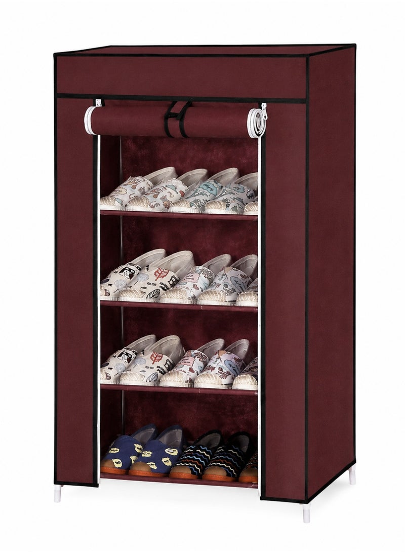 ZAICA 5-Tier Shoe Rack Organizer – Multi-Layer Storage Shelf for Shoes, Bags & Accessories, Durable Metal Frame, Space-Saving Design, Grey (90x60x30cm) - Image 1