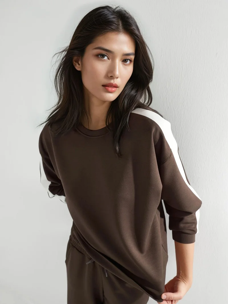 زوبعة طقم ملابس رياضية قطن بقصة عادية من مجموعة بيرسان