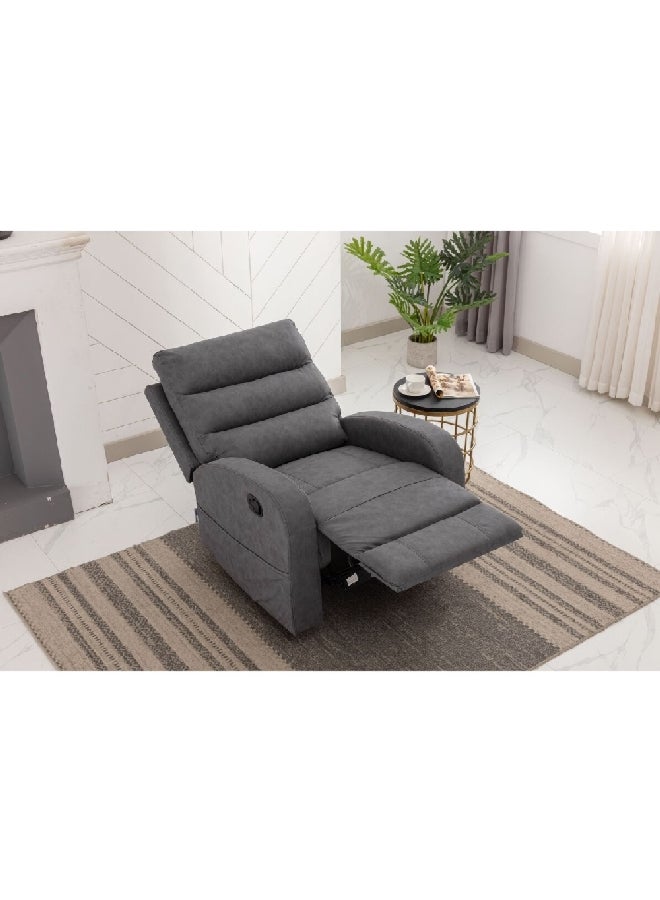 Micasa Elegant And Modern Design Manual Recliner Chair Dark Grey 102.5 X 84 X 85 Cm Sx-81407 Grey - Image 4