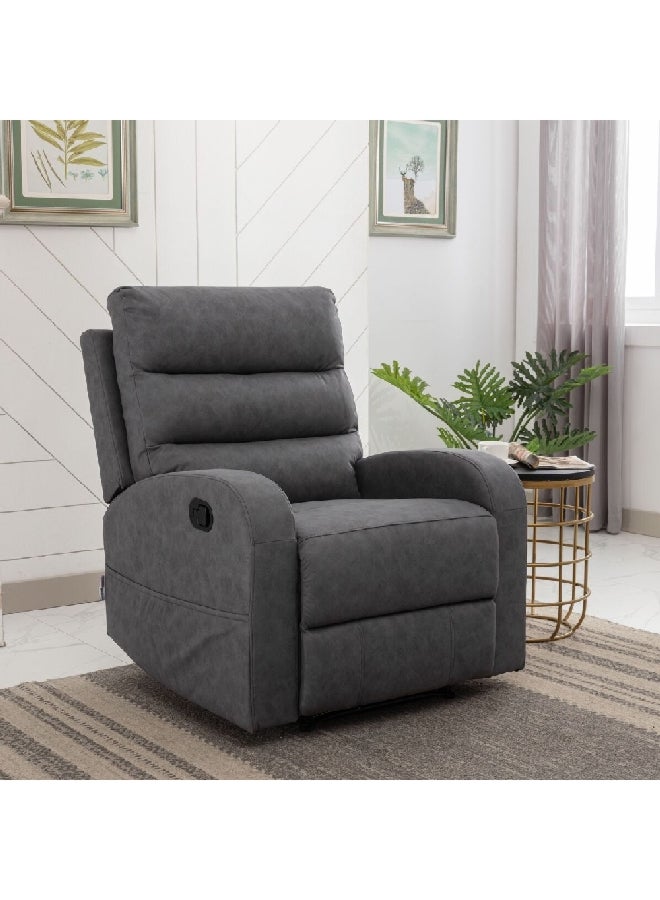 Micasa Elegant And Modern Design Manual Recliner Chair Dark Grey 102.5 X 84 X 85 Cm Sx-81407 Grey - Image 2