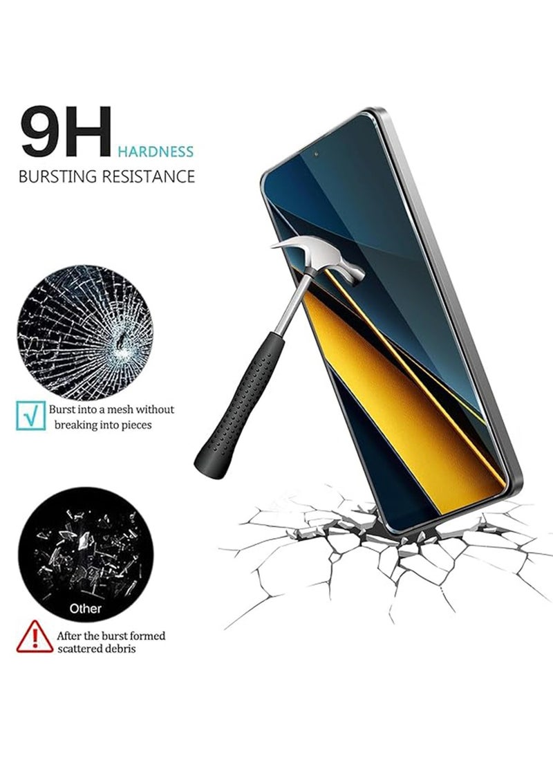 X-level 3 Pcs Xiaomi Poco X6 Pro 5G Glass Screen Protector,9H Hardness HD Clear Poco X6 Pro 5G Glass Flim [Anti-fingerprint Anti-Shatter] Anti-Scratch Bubble Free  - Image 3