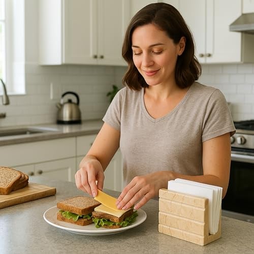 Creative Home Natural Champagne Marble Napkin Holder Stand Tissue Paper Dispenser Dining Table Kitchen Countertop Organizer, Panda Collection, 5.8 x 3 x 4.5 H Inch - Image 4