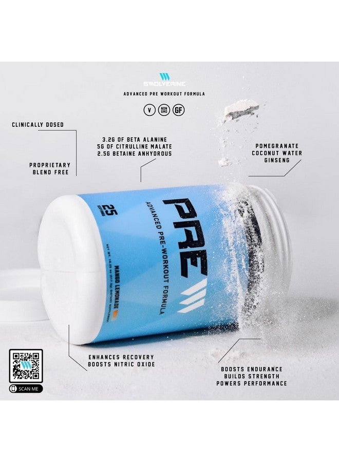 Swolverine Pre-Workout | Citrulline Malate, Carnosyn Beta Alanine, Carnitine, Ginseng, Pomegranate, Betaine, Coconut Water Endurance, Energy, Strength, Vegan, Gluten Free, Non-Gmo (25 Servings) - Image 4
