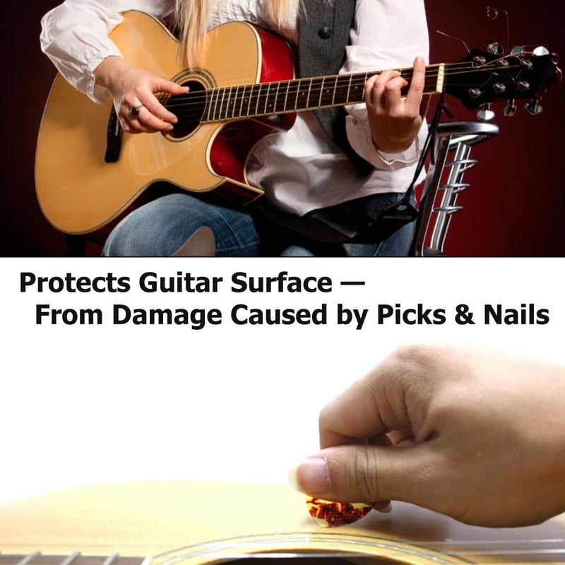 Healing Shield Premium Acoustic Guitar Pickguard Pick Guard, Transparent Self-Adhesive, Scratch Resistant Protection Coating, Anti-Dust, Anti-Fingerprint, Made in South Korea, Clear Glossy, Basic Type - Image 4