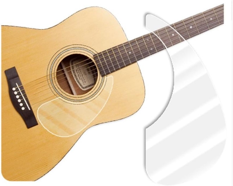 Healing Shield Premium Acoustic Guitar Pickguard Pick Guard, Transparent Self-Adhesive, Scratch Resistant Protection Coating, Anti-Dust, Anti-Fingerprint, Made in South Korea, Clear Glossy, Basic Type - Image 1