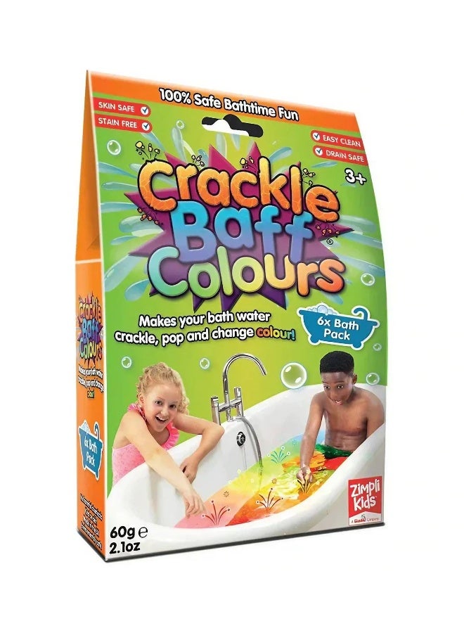 Zimpli Kids Crackle Baff Colours Bath Powder 6-Pack (60g) - Image 1