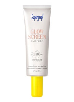 SUPERGOOP! Glowscreen Sunscreen SPF 30 Dawn (50ml) – Illuminating, Hydrating Broad-Spectrum Sunscreen with a Radiant Finish, Perfect for All Skin Tones and Makeup Primer Use