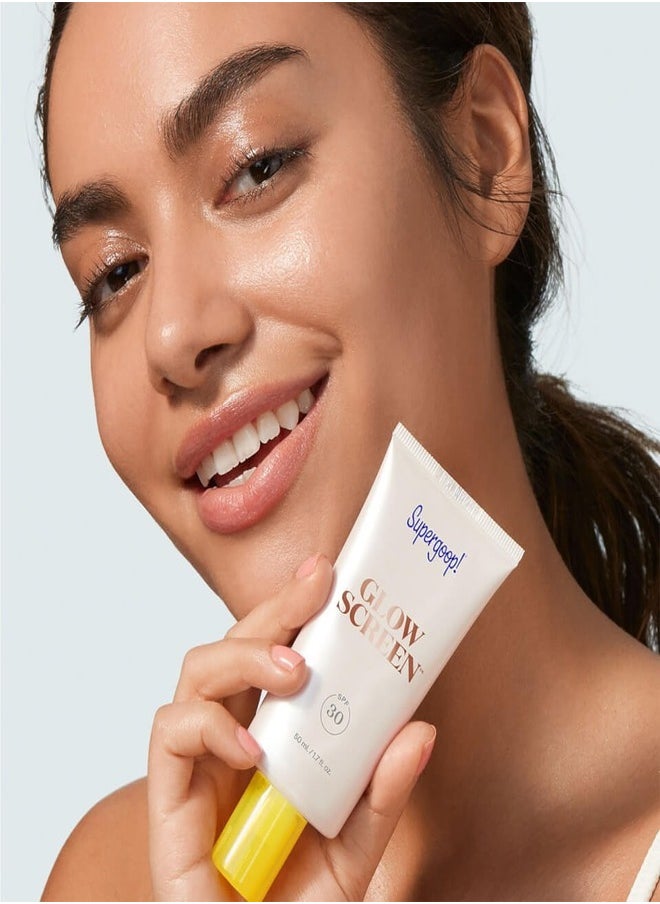 Supergoop! - SUPERGOOP! Glowscreen Sunscreen SPF 30 Dawn (50ml) – Illuminating, Hydrating Broad-Spectrum Sunscreen with a Radiant Finish, Perfect for All Skin Tones and Makeup Primer Use - Image 1