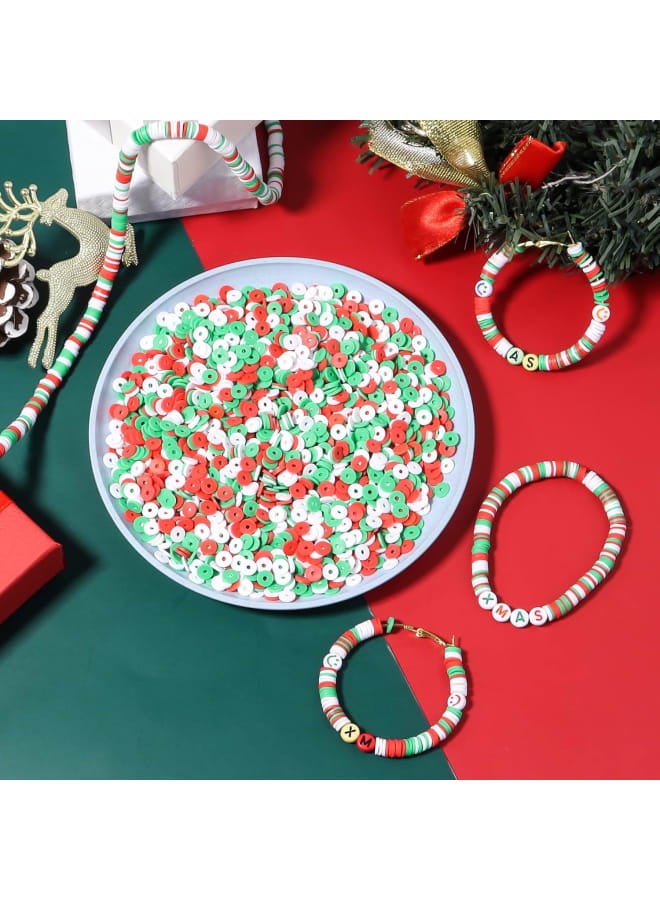 Features 1)Great DIY accessories for you to create your own style. 2)You can learn how to make beaded jewelry or many other DIY crafts yourself,such as bracelets,necklaces or earrings. 3)They will give your DIY crafts the ultimate touch of beauty, elegance and quality. 4)Make DIY gift on Christmas,Valentines Day,Mothers Day,Anniversary Day or Birthday. 5)Offer multi colors,meet your different need. Specification Material: Polymer clay Shape: Flat round Colors: Mix red/white/green Fit for: DIY Jewelry Making Size: About 6mm in diameter, 1mm thick, hole 2mm age include 2000 Pieces Polymer Clay Beads. - Image 2