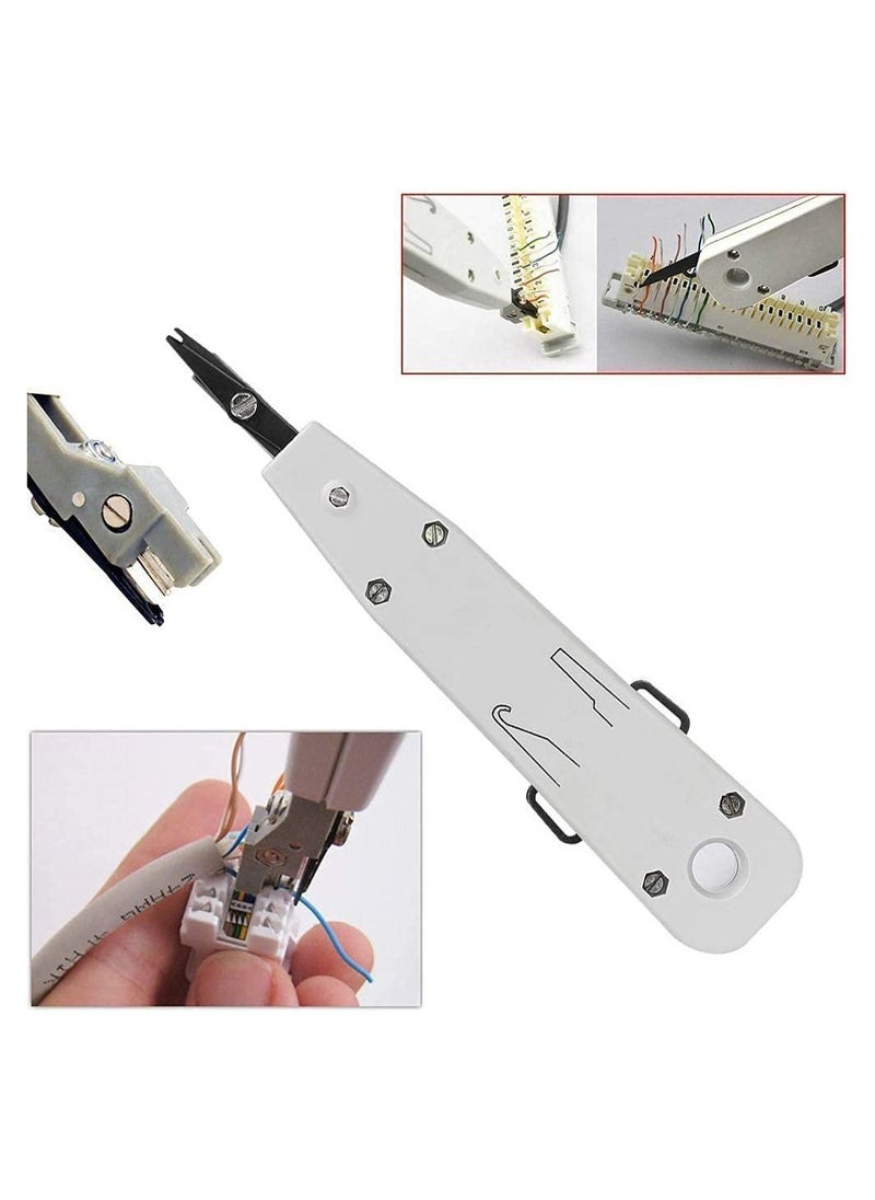 Generic - Rj45 Crimping Tool Kit for CAT5 CAT6 Professional Computer Maintenacnce LAN Cable Tester Network Repair Tool Set Pack of 8 - Image 1