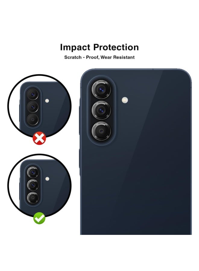 Camera Lens Protector Compatible with Samsung Galaxy A57 / Galaxy A37, [Double protection] Metal + Tempered Glass, Camera Protector for Samsung Galaxy A57 / Galaxy A37 - Image 3