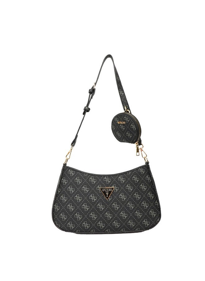 Guess Jeans fashion printed triangle logo women's zipper shoulder bag handbag 28cm*16cm*5cm  - Image 1