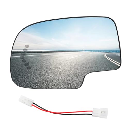 TOP-MAX Driver Side Mirror Glass Replacement for 2003-2006 Chevy Silverado GMC Sierra Tahoe Yukon Suburban Avalanche Cadillac Escalade, Heated Exterior Left Mirror with Turn Signal - Image 1