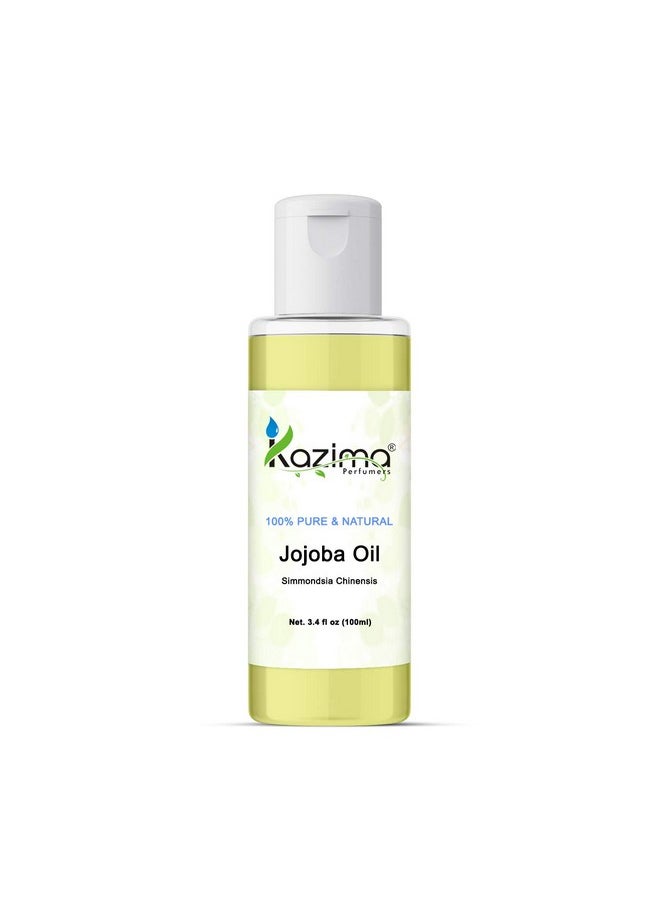 KAZIMA Jojoba Cold Pressed Carrier Oil - 100% Pure Natural Unrefined - Exceptional Moisturizer For Face, Skin, Hair & Nails - Perfect For Sensitive & Dry Skin - Enriched In Vitamins C And E (100Ml)  - Image 1