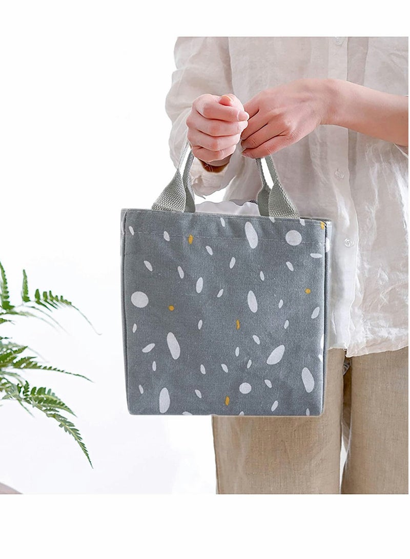 KASTWAVE حقيبة غداء، حقيبة غداء عازلة قابلة لإعادة الاستخدام، للنساء، سفر الطلاب، نزهة وصندوق غداء المدرسة 5 لتر (رمادي) - Image 4