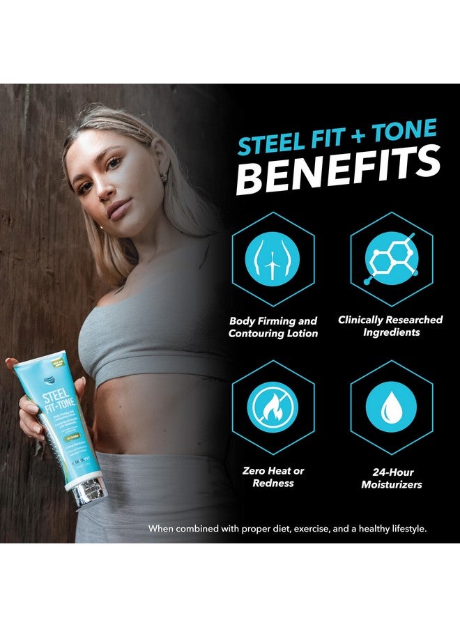 SteelFit Steel Fit + Tonecontouring & Firming Body Lotion8 Fl Ozpink Pomelozero Heatyerba Mate Collagen & Coffea Arabica In A 24Hr Moisturizing Skin Firming Cream To Contour Skin - Image 5