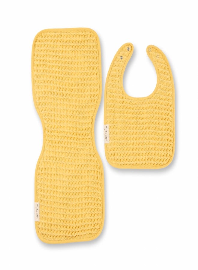 Bella Tunno Baby Bibs and Burp Cloths Set - Reversible Drool Bibs and Soft Absorbent Newborn Burp Cloths, Oeko-TEX Certified (Sunshine) - Image 1