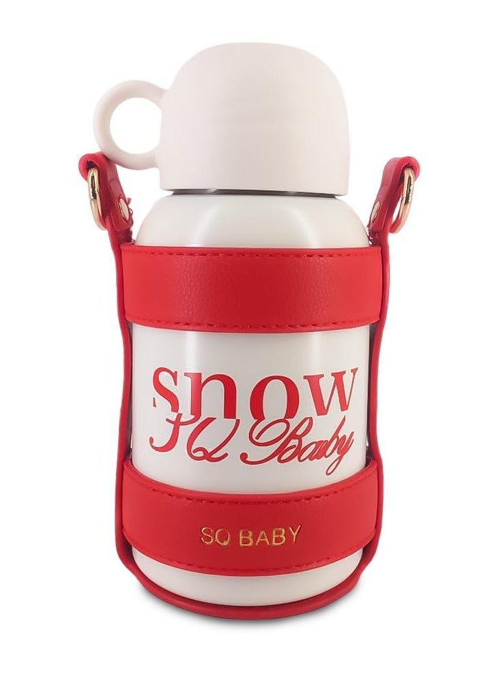 550ML Cute Kids Bottle Stainless Steel Vacuum Insulated Bottle Set (3 Heads+Wallet+Shoulder Srap+Littile Toy) - Image 2